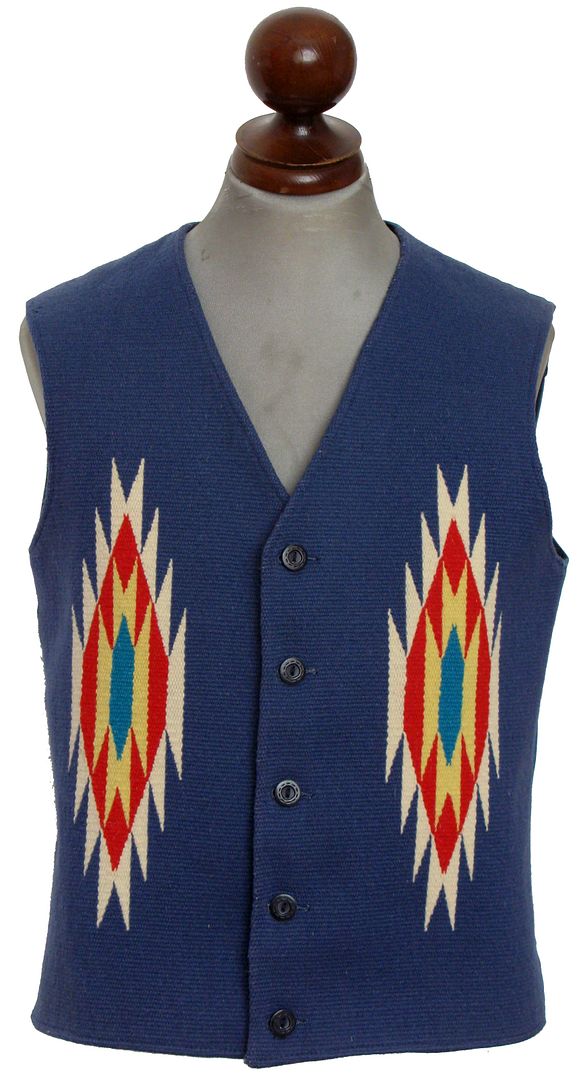 Blue Chimayo vest VintageHaberdashers Blog
